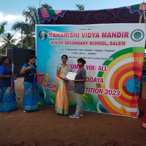 3.  In the under 17 category for girls, Pradhaniya got a silver in the events conducted at Maharishi Vidya Mandir, Salem.